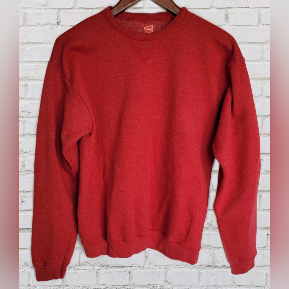 Hanes Premium EcoSmart Red Sweatshirt Size Small